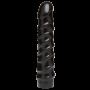 Дилдо Doc Johnson CodeBlack - 8 Inch Raging Vac-U-Lock із стимулювальним рельєфом, діаметр 3,8 см