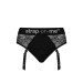 Кружевные трусы для страпона с подвязками для чулок Strap-On-Me DIVA HARNESS L