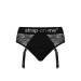 Кружевные трусы для страпона с подвязками для чулок Strap-On-Me DIVA HARNESS XL