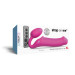 Безремневой страпон с вибрацией Strap-On-Me Vibrating Fuchsia XL, диам. 4,7см, пульт ДУ, регулируемый
