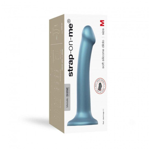 Насадка для страпону Strap-On-Me Mono Density Dildo Блакитна M