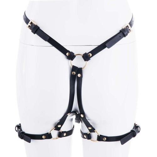 Страпон LOCKINK SEVANDA Queen Sheba Strapon Golden Dildo, регулируемые крепления, силиконовый дилдо