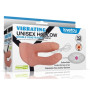 Страпон LoveToy Vibrating Unisex Hollow Strap On Тілесний
