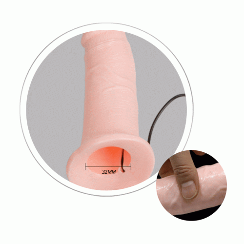 Страпон с вибрацией LyBaile Телесный 18.5 см