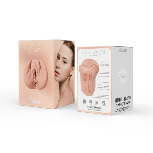 Мастурбатор-вагина + попка Alive Lola Super Realistic Masturbator L Flesh, два канала, реалистик