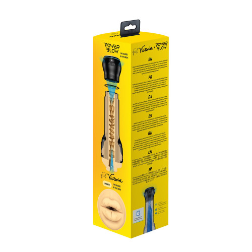 Мастурбатор-ротик Kiiroo FeelVictoria Mouth с всасывающей интерактивной насадкой PowerBlow Combo Set
