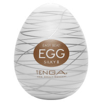 Мастурбатор-яйце Tenga Egg Silky II з рельєфом у вигляді павутиння