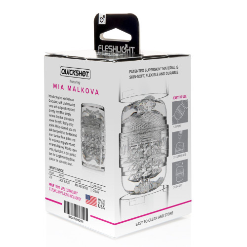 Мастурбатор Fleshlight Quickshot Mia Malkova, зі зліпком попки та вагіни