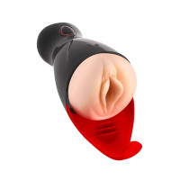 Премиум-вибромастурбатор Real Body - Real Sucking Pussy 2, всасывание, звук, стимуляция промежности