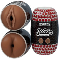 Мастурбатор LoveToy Slider DoubleLoveToyEnded Masturbator Ass and Vagina Brown