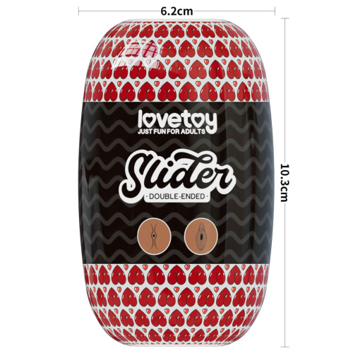 Мастурбатор LoveToy Slider DoubleLoveToyEnded Masturbator Ass and Vagina Brown