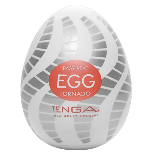 Мастурбатор-яйцо Tenga Egg Tornado со спирально-геометрическим рельефом