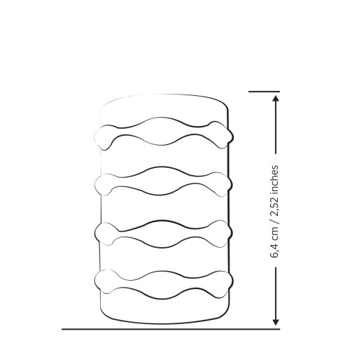 Мягкий мастурбатор Romp Mosh Transparent, двусторонний, сквозной, для пар и минета