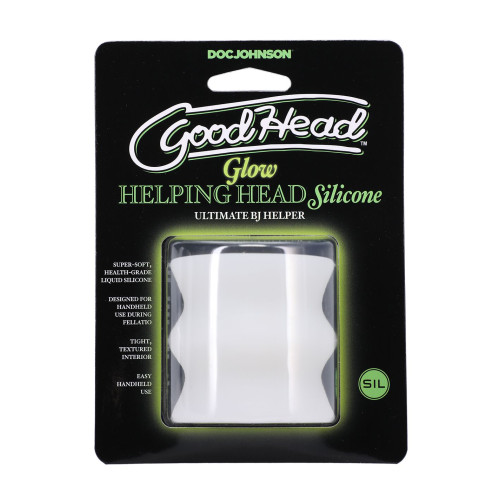 Мастурбатор Doc Johnson GoodHead - Glow Helping Head Silicone