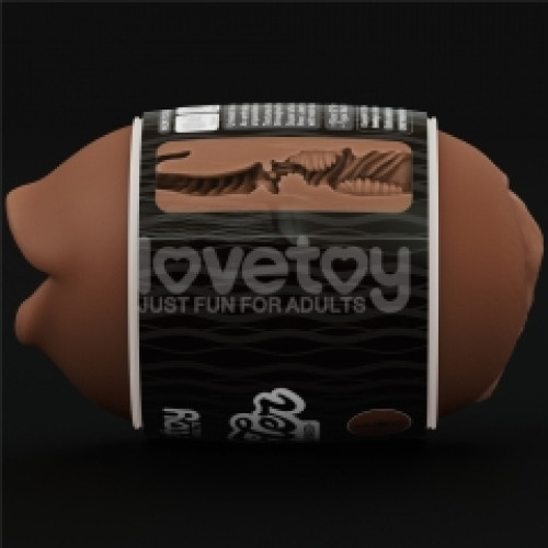 Мастурбатор LoveToy Slider DoubleLoveToyEnded Masturbator Mouth and Vagina Brown