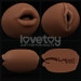 Мастурбатор LoveToy Slider DoubleLoveToyEnded Masturbator Mouth and Vagina Brown