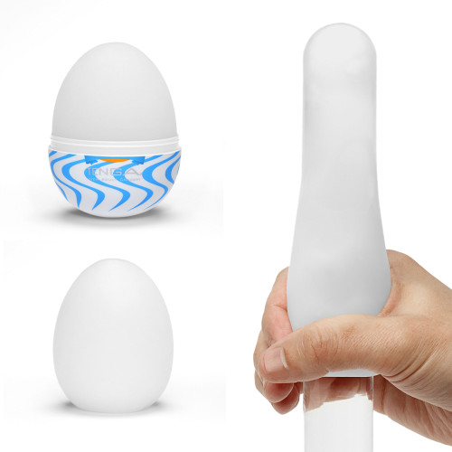 Мастурбатор-яйцо Tenga Egg Wind с зигзагообразным рельефом