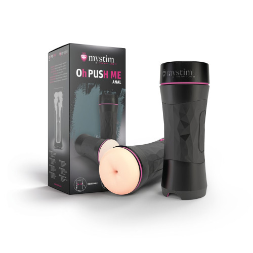 Мастурбатор-попка Mystim O(h) PUSH ME Anus, можно сжимать и регулировать вакуум