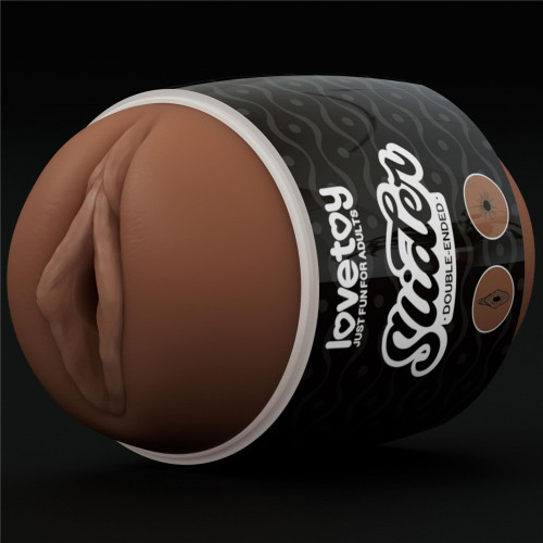 Мастурбатор LoveToy Slider DoubleLoveToyEnded Masturbator Vagina and Anus Brown