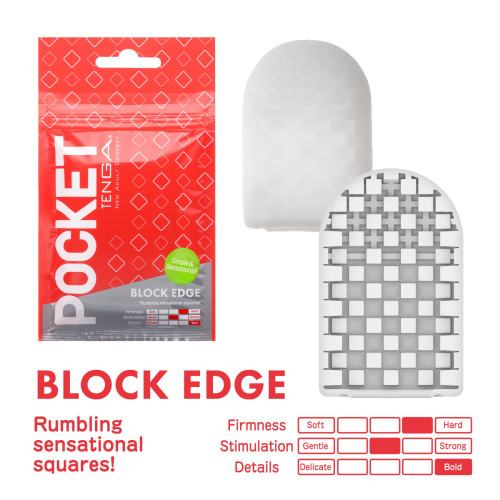Мастурбатор TENGA Pocket Block Edge