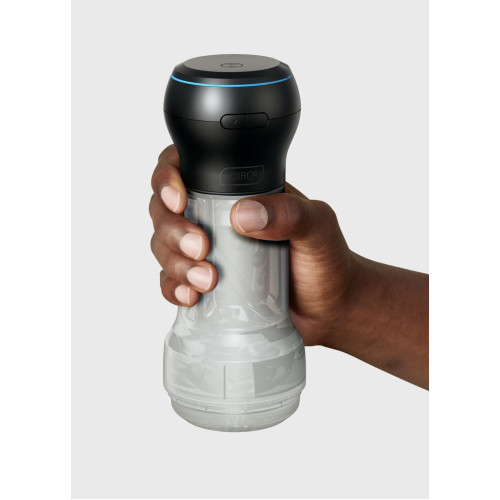 Мастурбатор Kiiroo Feel Pocket Crystal с всасывающей интерактивной насадкой PowerBlow Combo Set