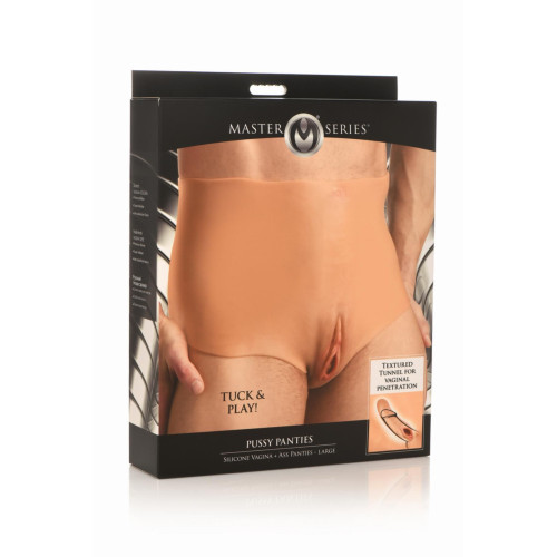 Накладная вагина Master Series Silicone Vagina + Butt Panties - Large