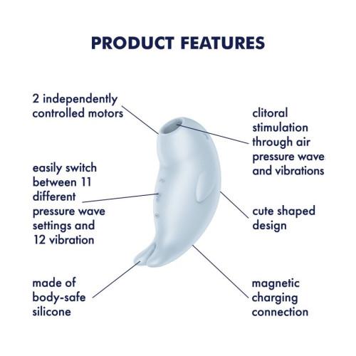 Вакуумный клиторальный стимулятор с вибрацией Satisfyer Seal You Soon, 2 независимых мотора