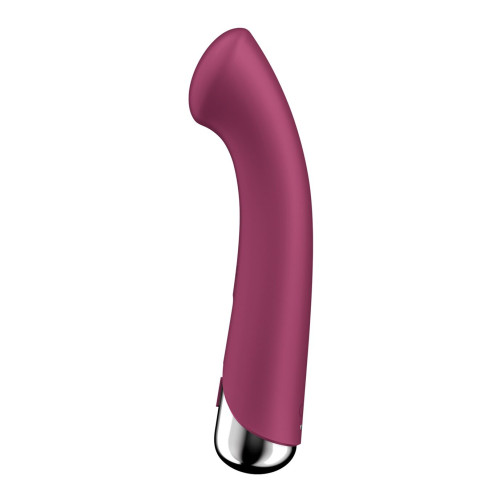 Вибратор с ротацией Satisfyer Spinning G-Spot 1 Red, плоская площадка для стимуляции точки G