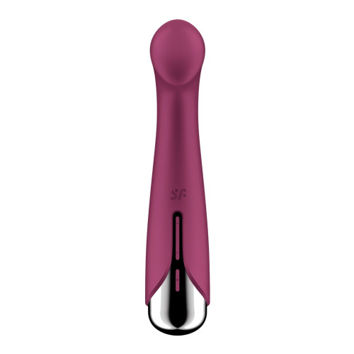 Вибратор с ротацией Satisfyer Spinning G-Spot 1 Red, плоская площадка для стимуляции точки G