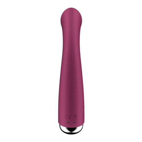 Вибратор с ротацией Satisfyer Spinning G-Spot 1 Red, плоская площадка для стимуляции точки G