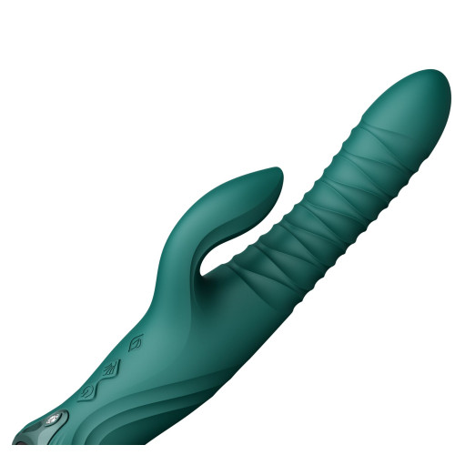 Пульсатор-кролик з вібрацією Zalo Mose 2 Turquoise Green