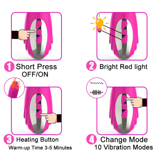Вібратор B - Series Lyla Joker Heating Double Vibrating Massage Stick Fuchsia