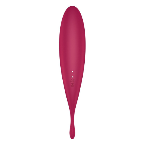 Смарт-вибратор для клитора с вакуумной стимуляцией Satisfyer Twirling Pro+ dark red