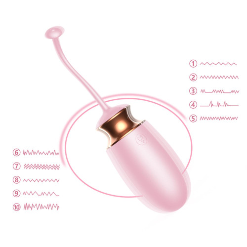 Виброяйцо B - Series Fox Vibrating Silicone Love Egg, USB, 10 Function, Heating, Voice Control Pink