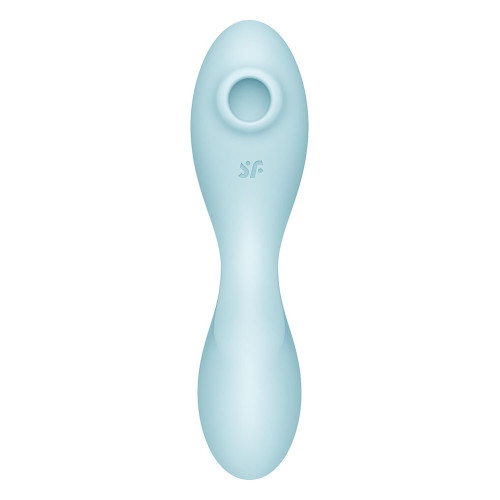 Вакуумний смарт-стимулятор із вібрацією Satisfyer Curvy Trinity 5 (Blue), керування зі смартфона