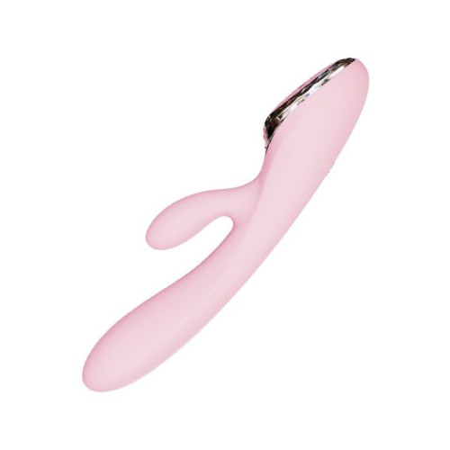 Вібратор-кролик з головкою Kistoy A-King, що надувається, LED-екран