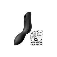 Вакуумний стимулятор з вібрацією Satisfyer Curvy Trinity 2 Black Вакуумний стимулятор з вібрацією Satisfyer Curvy Trinity 2 Black