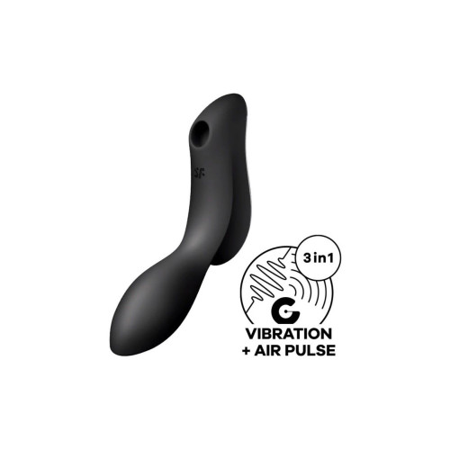 Вакуумний стимулятор з вібрацією Satisfyer Curvy Trinity 2 Black