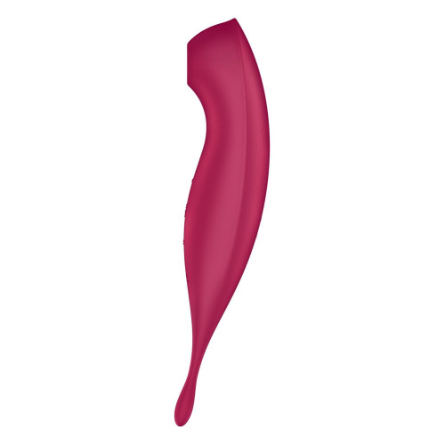Смарт-вибратор для клитора с вакуумной стимуляцией Satisfyer Twirling Pro+ dark red