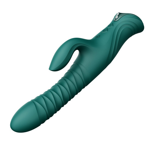 Пульсатор-кролик з вібрацією Zalo Mose 2 Turquoise Green