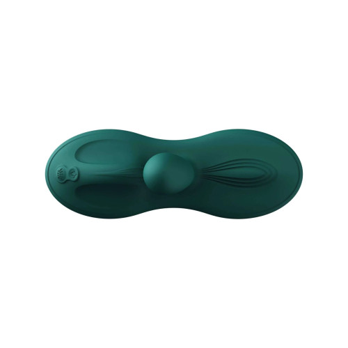 Sit-on-top смарт-вибратор Zalo – Flora Smart Vibrating Pad Turquoise Green, 9 моторов