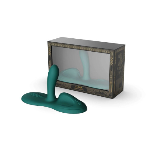 Sit-on-top смарт-вибратор Zalo – Flora Smart Vibrating Pad Turquoise Green, 9 моторов