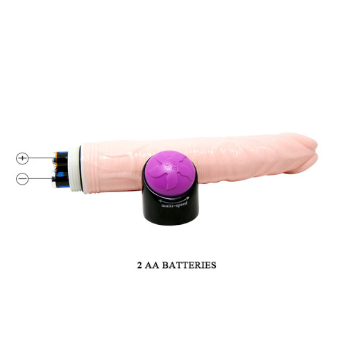 Вибратор LyBaile Waves Of Pleasure Fantasy Vibe Flesh, 23 см