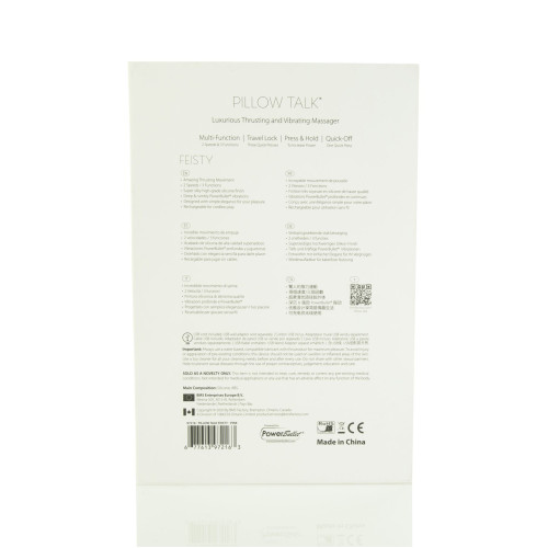 Роскошный вибратор-пульсатор с присоской Pillow Talk Feisty Thrusting Vibrator Бирюзовый