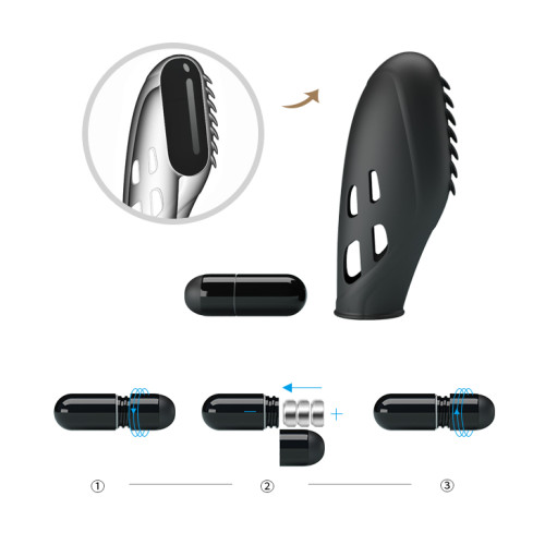 Насадка на палець Pretty Love Gilo Finger Vibrator Black