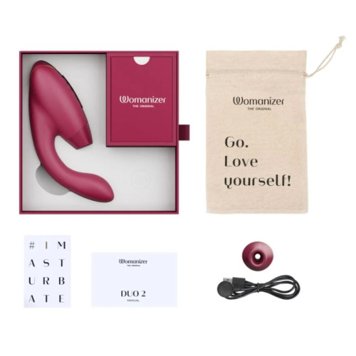 Инновационный бесконтактный вибратор-стимулятор Womanizer Duo 2 Bordeaux