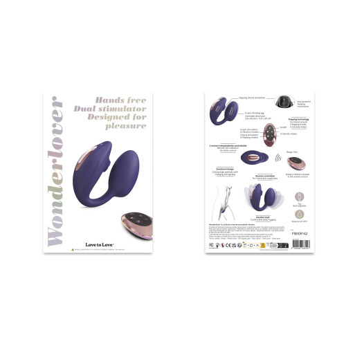 Віброяйце з вакуумною кліторальною стимуляцією Love To Love Wonderlover MIDNIGHT INDIGO