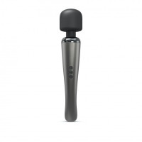 Мощный перезаряжаемый вибромассажер Dorcel Megawand Chrome Silver 160 режимов