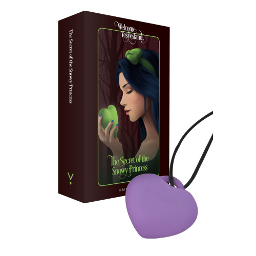 Минивибратор «Сердечко» FairyGasm PleasureStone violet, 9 режимов, на шнурке