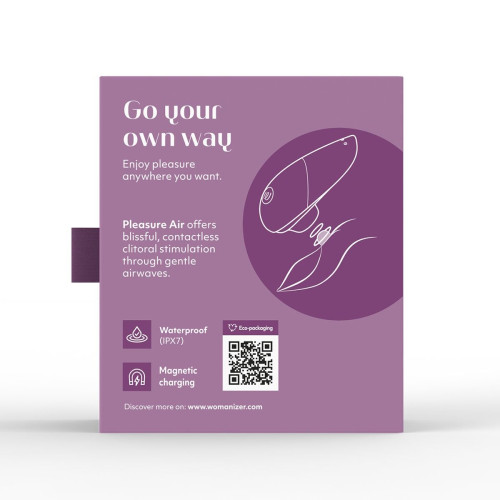 Вакуумний кліторальний стимулятор Womanizer Liberty 2 Purple, 8 режимів, магнітна кришечка